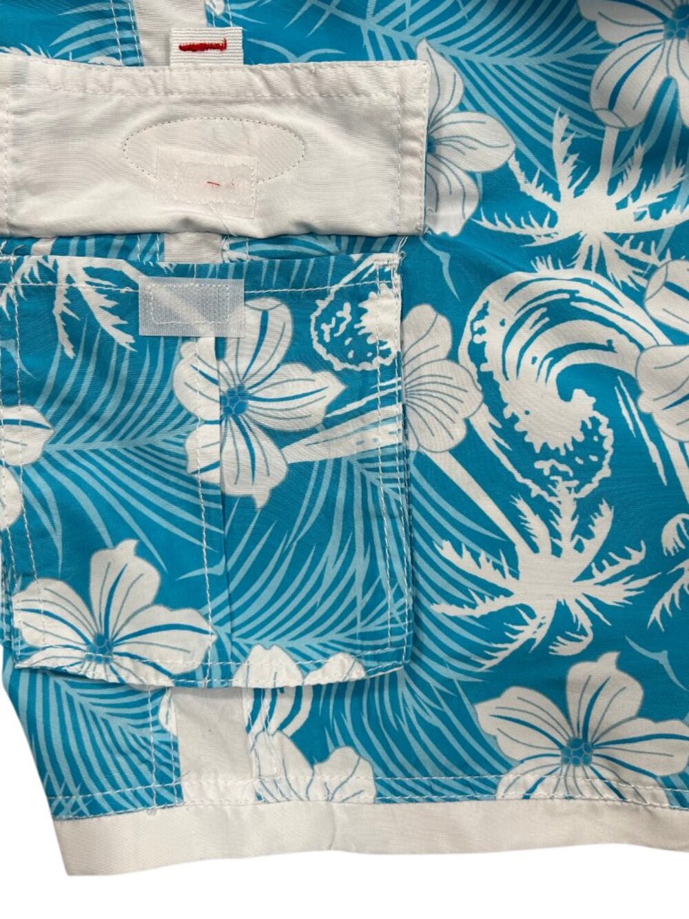 INGEAR Men's Blue White Floral Hawaiian Swim Board Trunks Shorts Size XL - Picture 7 of 8